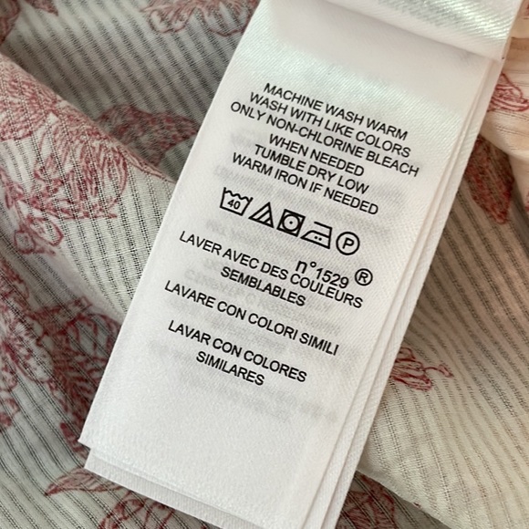 Lauren Ralph Lauren White and Pink Floral Button Down Shirt - Picture 6 of 7